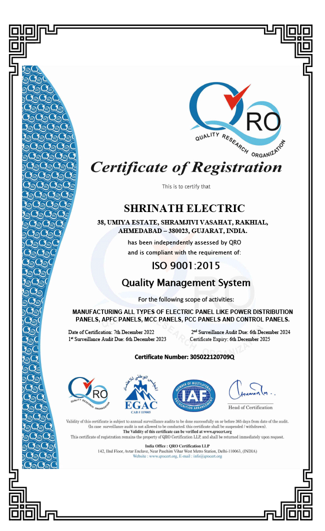 certication of registration
