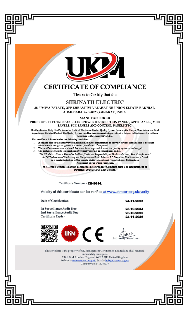 UKM certificate CE certificate
